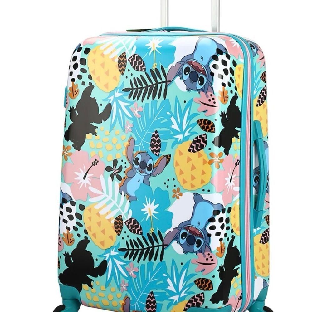 Bioworld Blue and Pink Cartoon Suitcase